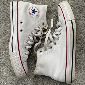 White Leather Converse Women’s Size 8.5